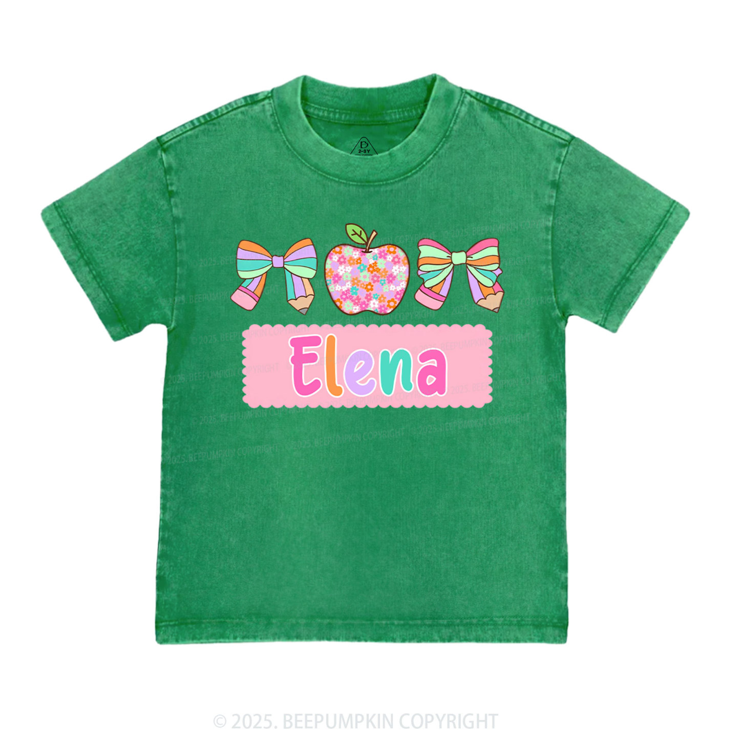 Personalized Pretty Name Toddler&Kids Washed Tees