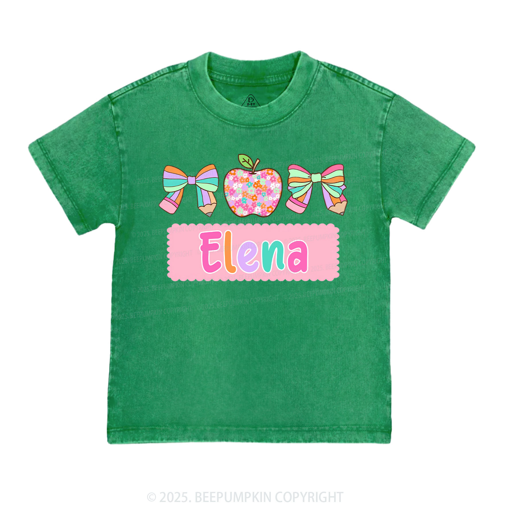 Personalized Pretty Name Toddler&Kids Washed Tees