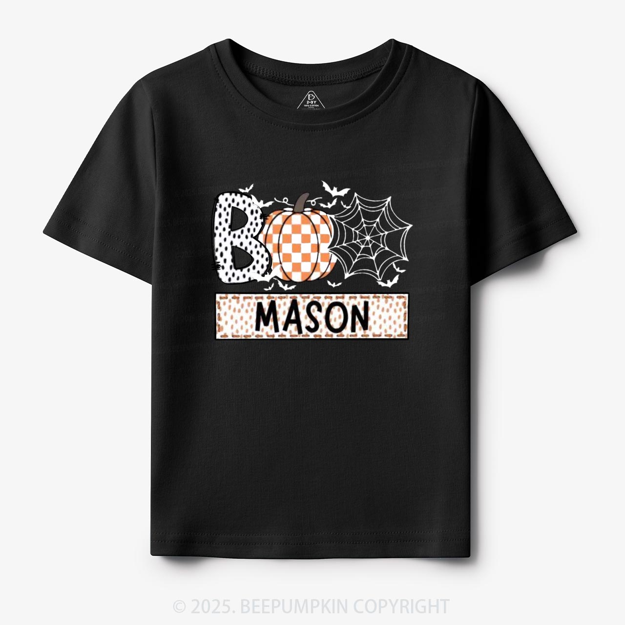 Personalized Name Halloween Trick or Treat Toddler & Kid's Tees Beepumpkin