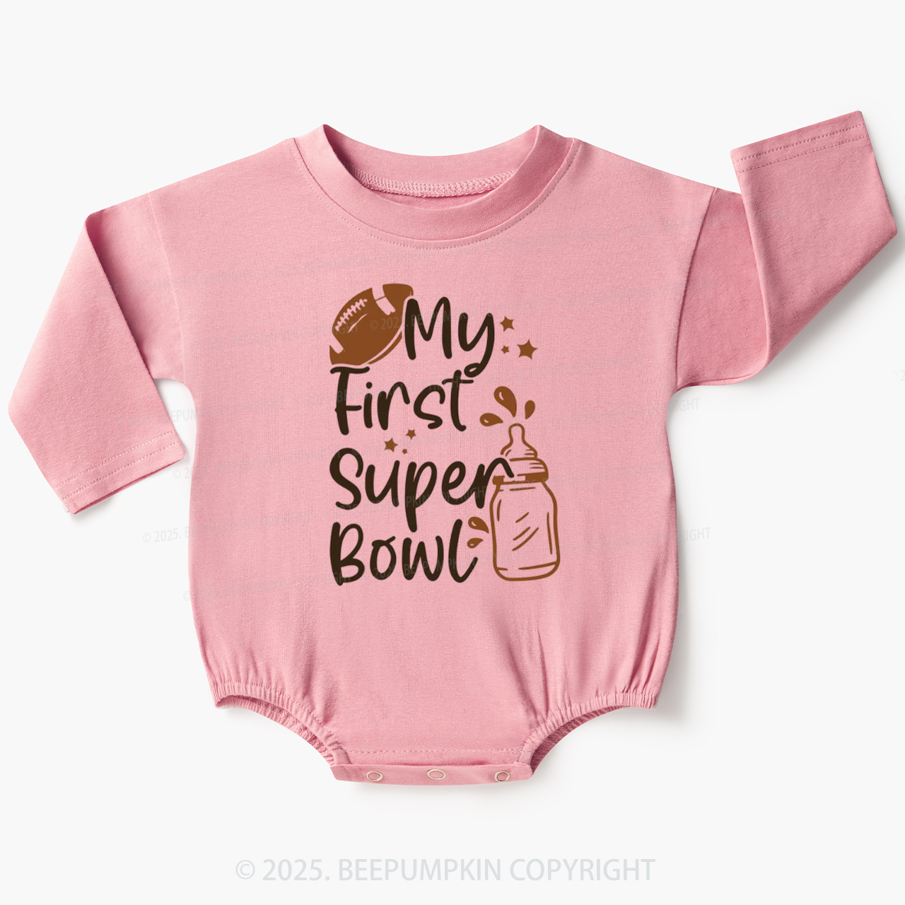 My First Big Game Baby Bubble Romper Beepumpkin