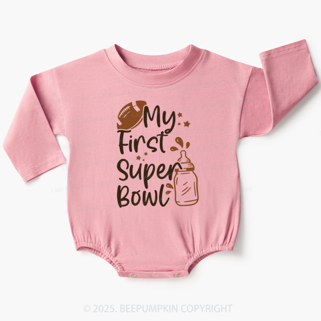 My First Big Game Baby Bubble Romper Beepumpkin