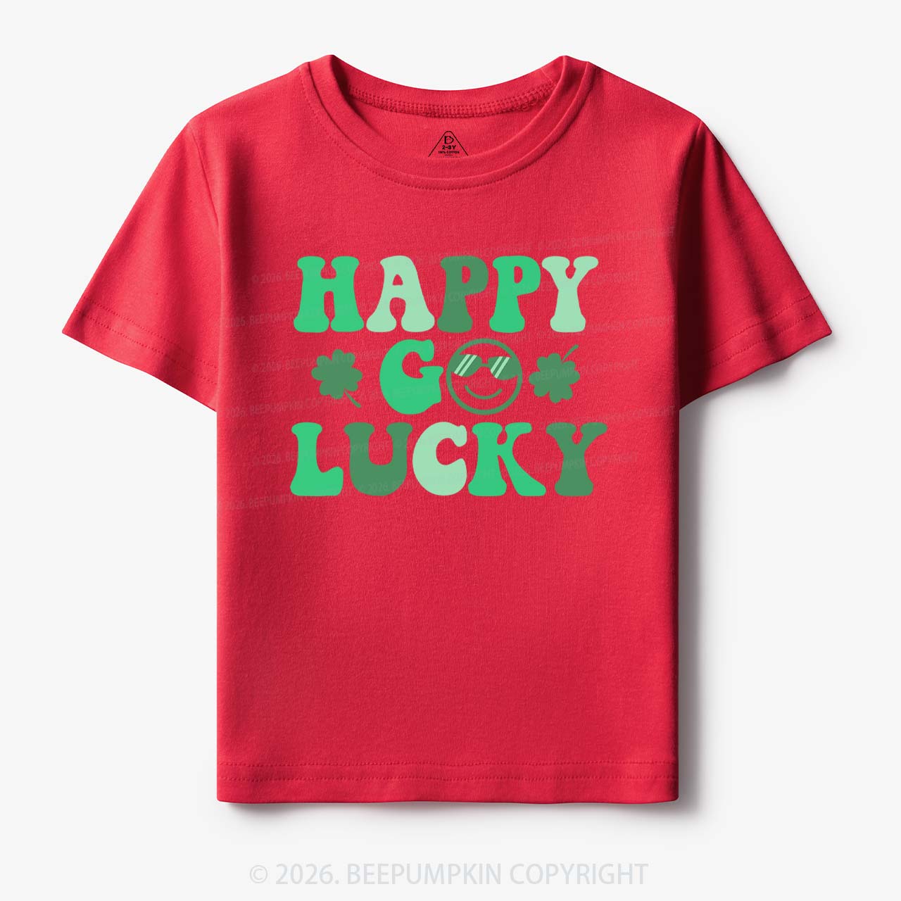Leaf Happy Go Lucky St.Patricks Day Toddler&Kid's Tees Beepumpkin