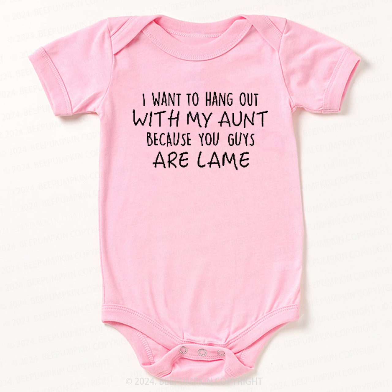 I Want Hang Out with My Aunt Bodysuit For Baby 7
