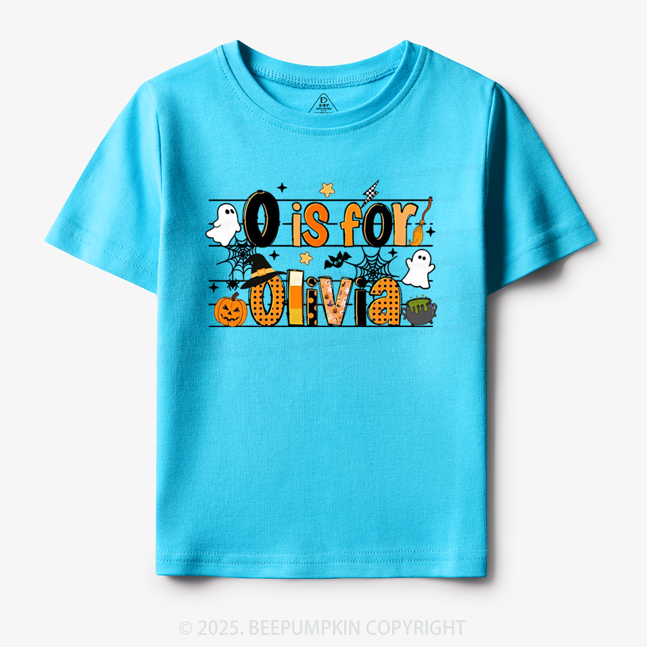 Personalized Name Halloween Toddler&Kid's Tees Beepumpkin