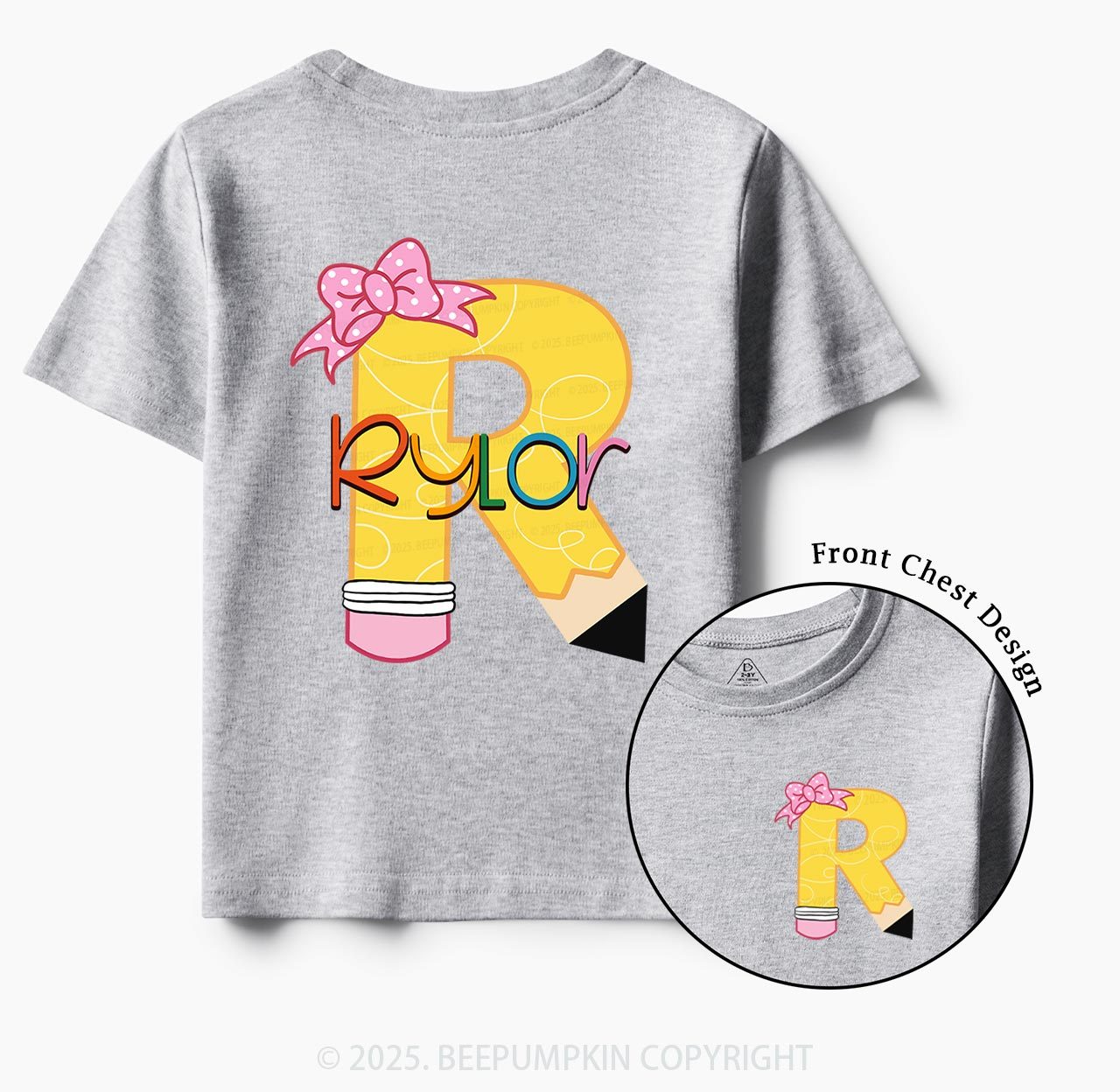 Personalized Pencil Perfect Name Toddler&Kid's Tees Beepumpkin