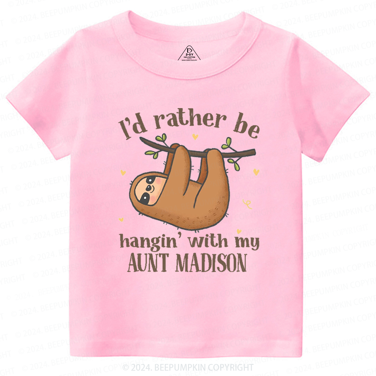 Personalized I'd Rather Be Hanging With My XXX Toddler&Kids Tees 7