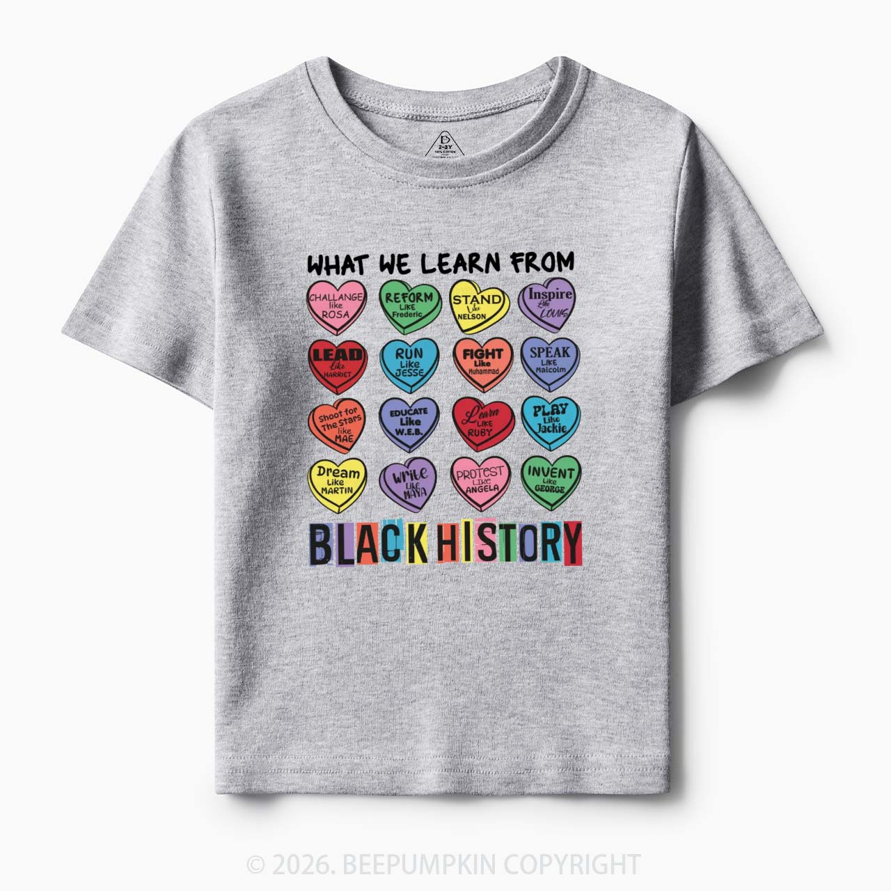 What We Learn From Black History Toddler&Kid's Tees Beepumpkin