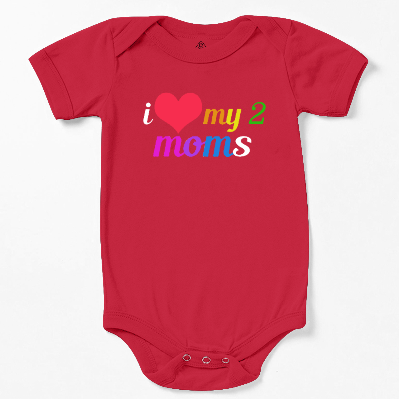 I Love My 2 Moms LGBTQ  Bodysuit Beepumpkin