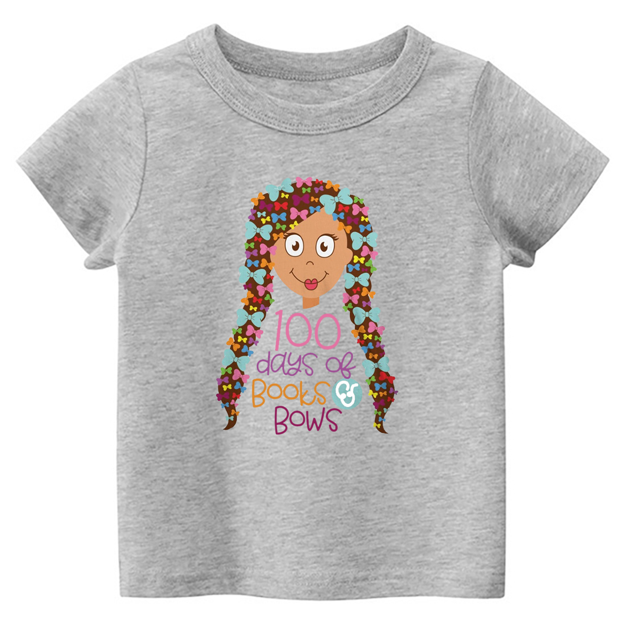 100 Days Of Books And Bows Toddler&Kids Tees 