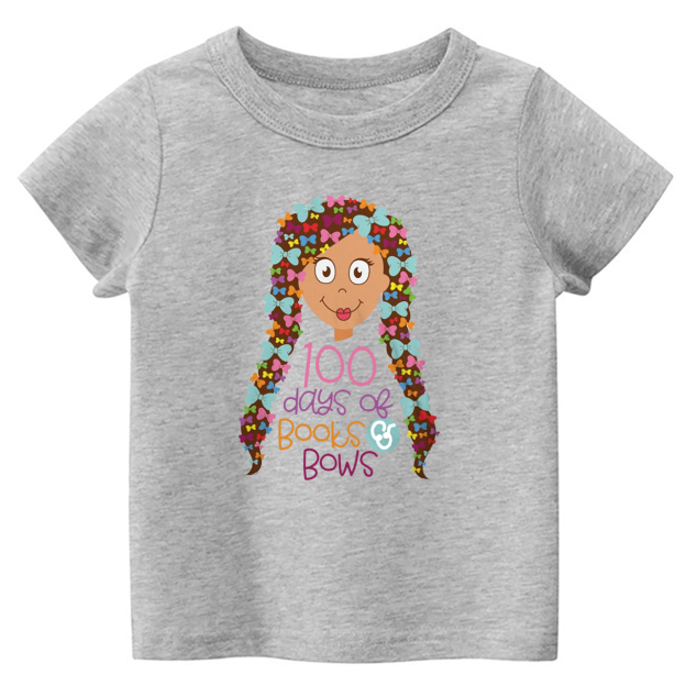 100 Days Of Books And Bows Toddler&Kids Tees 