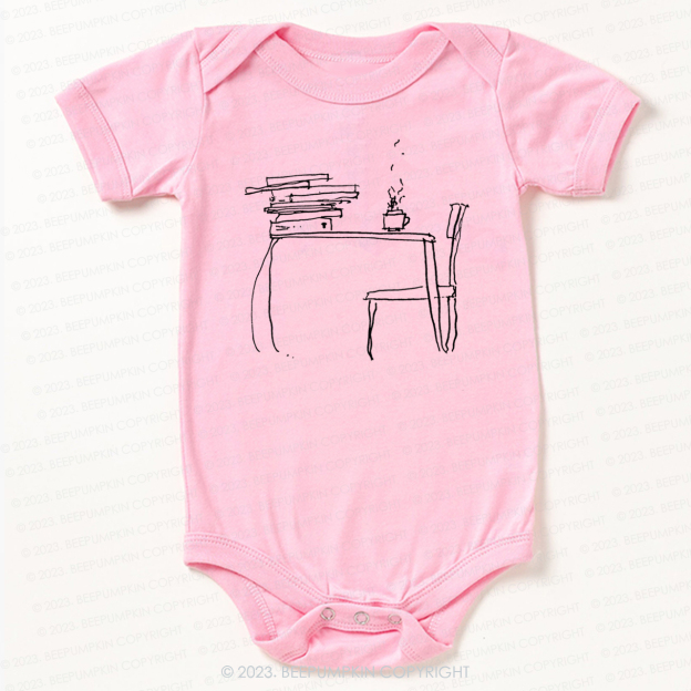 Literary Coffee Book Lover Bodysuit For Baby