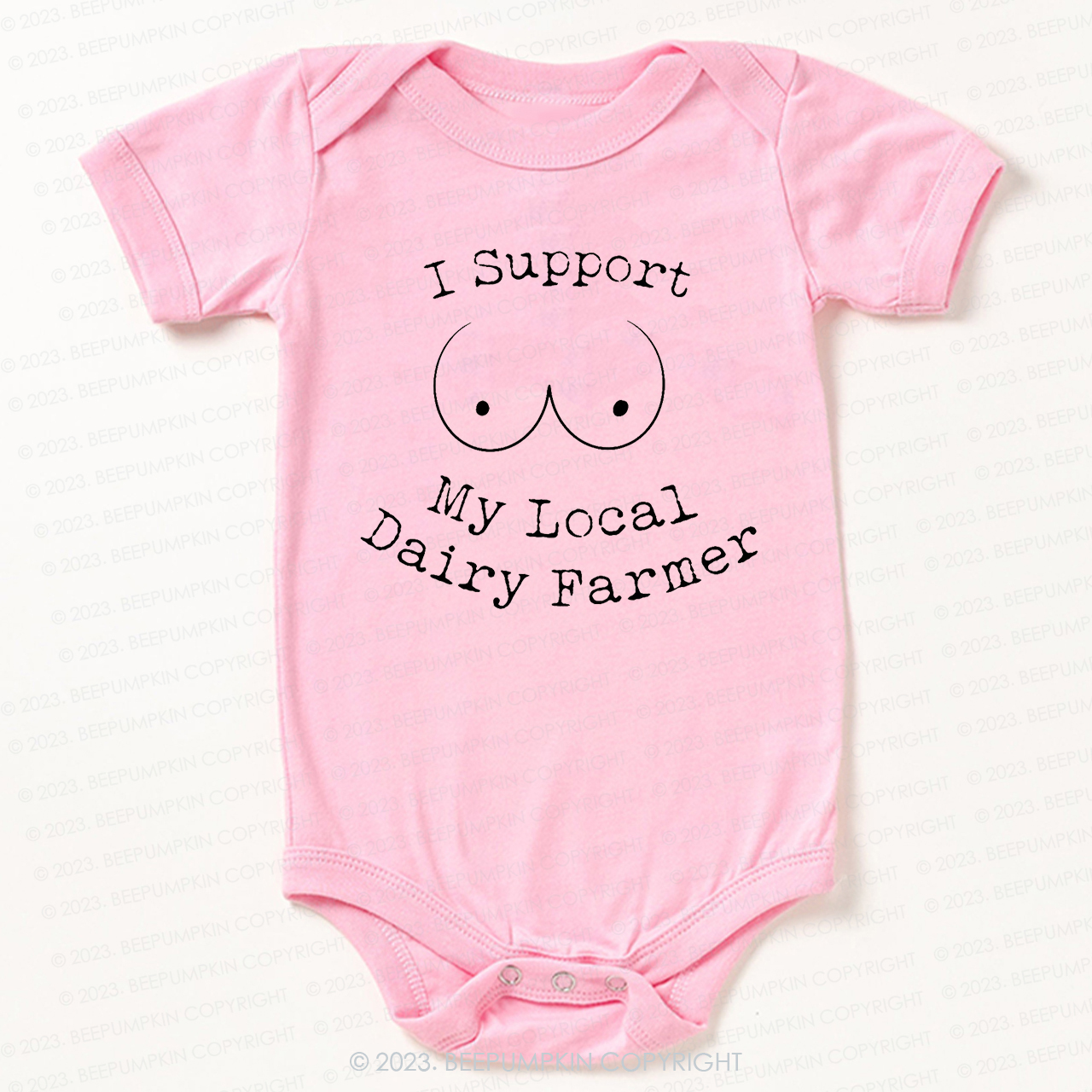 I Support My Local Dairy Farmer Bodysuit For Baby