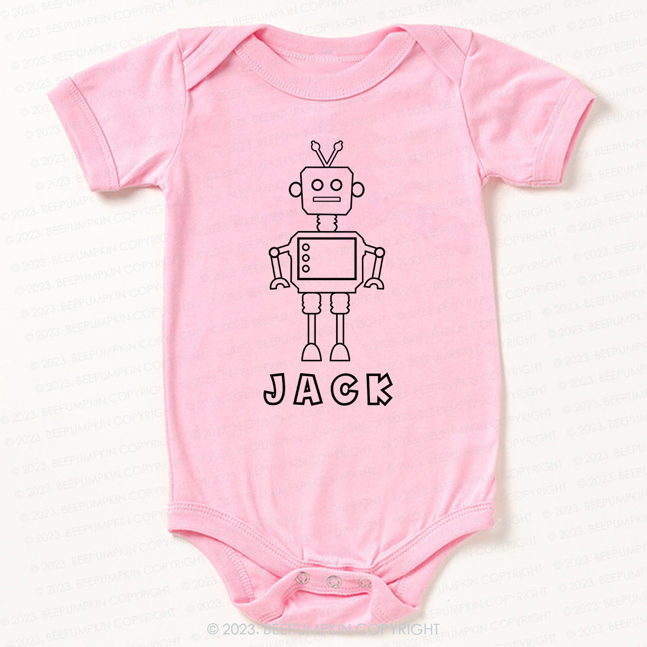 Personalized Robot coloring Bodysuit For Baby