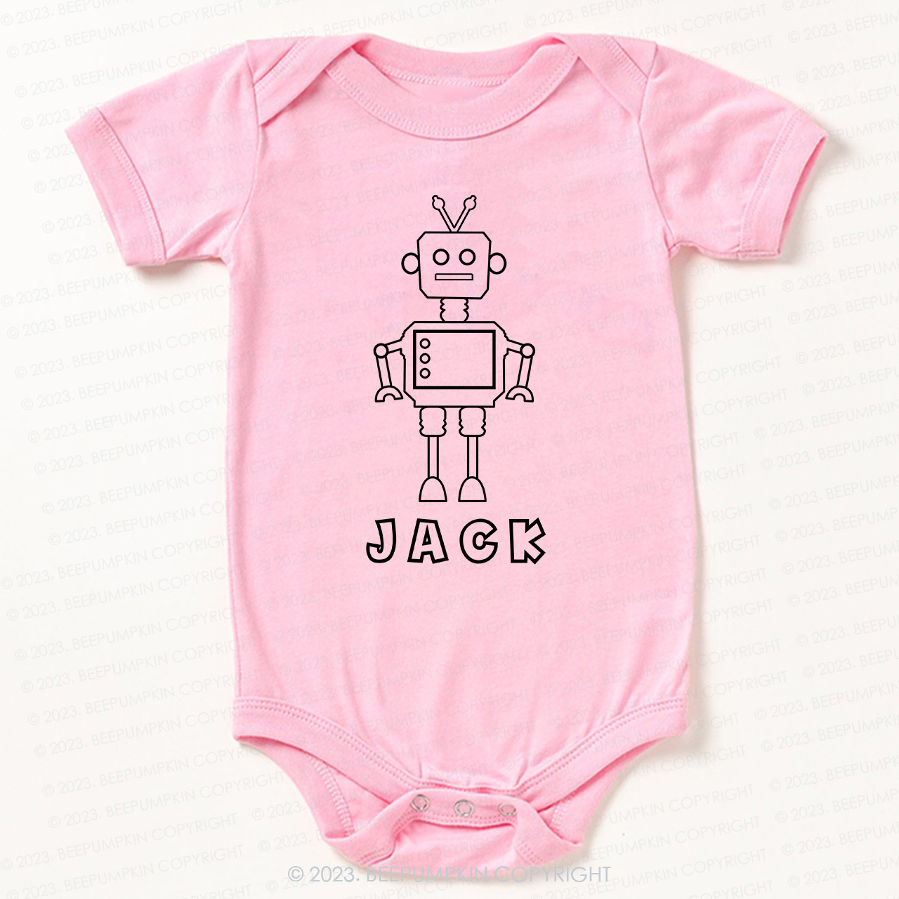 Personalized Robot coloring Bodysuit For Baby