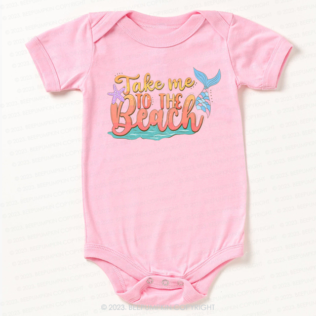 Take Me To The Beach Mermaid Bodysuit For Baby
