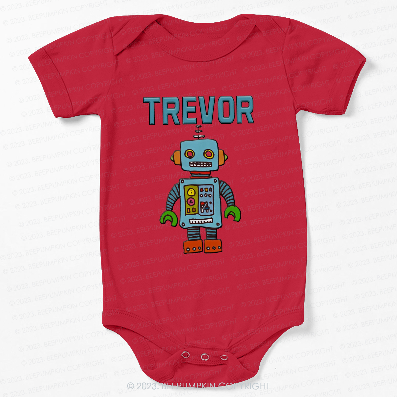 Personalized Robot Theme Bodysuit For Baby