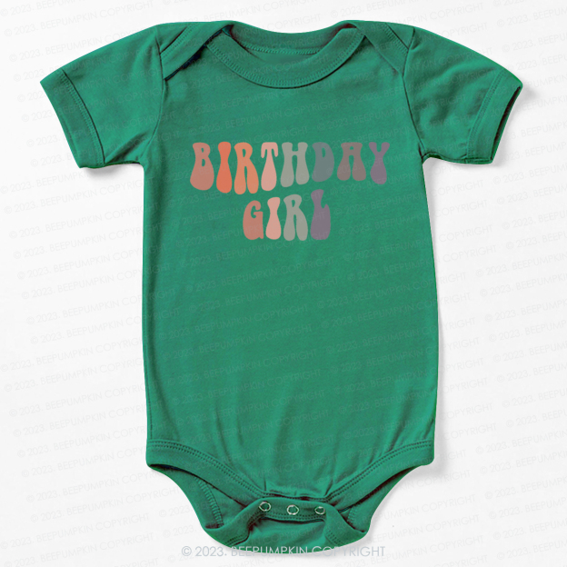 Birthday Girl Cute Retro Bodysuit For Baby