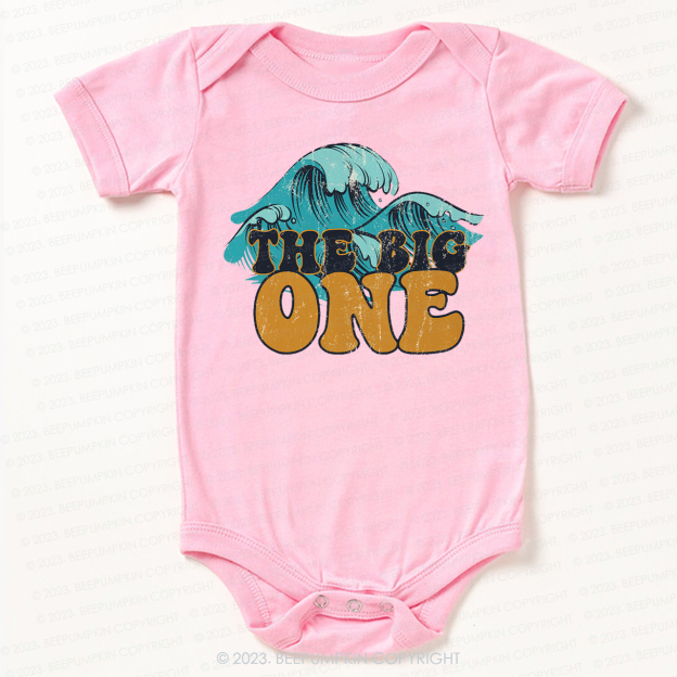 The Big One Retro Wave Birthday Bodysuit For Baby