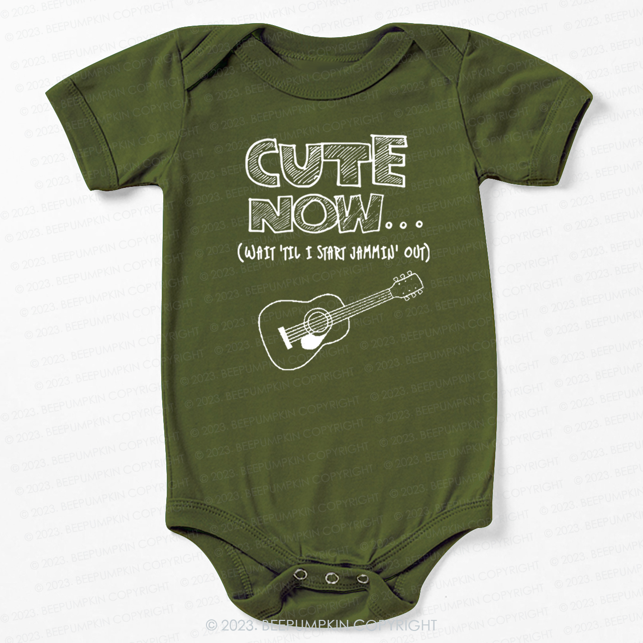Guitar CUTE NOW Wait Til I Start Jammin Out Bodysuit For Baby
