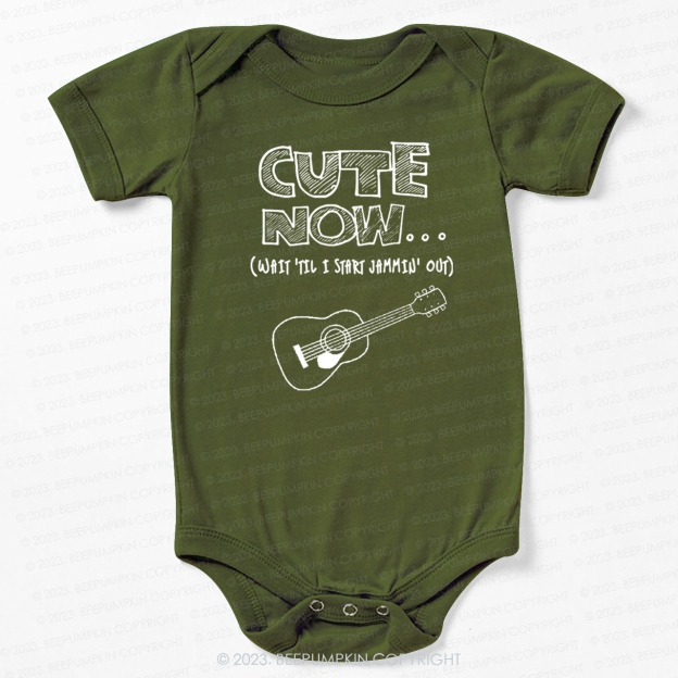 Guitar CUTE NOW Wait Til I Start Jammin Out Bodysuit For Baby