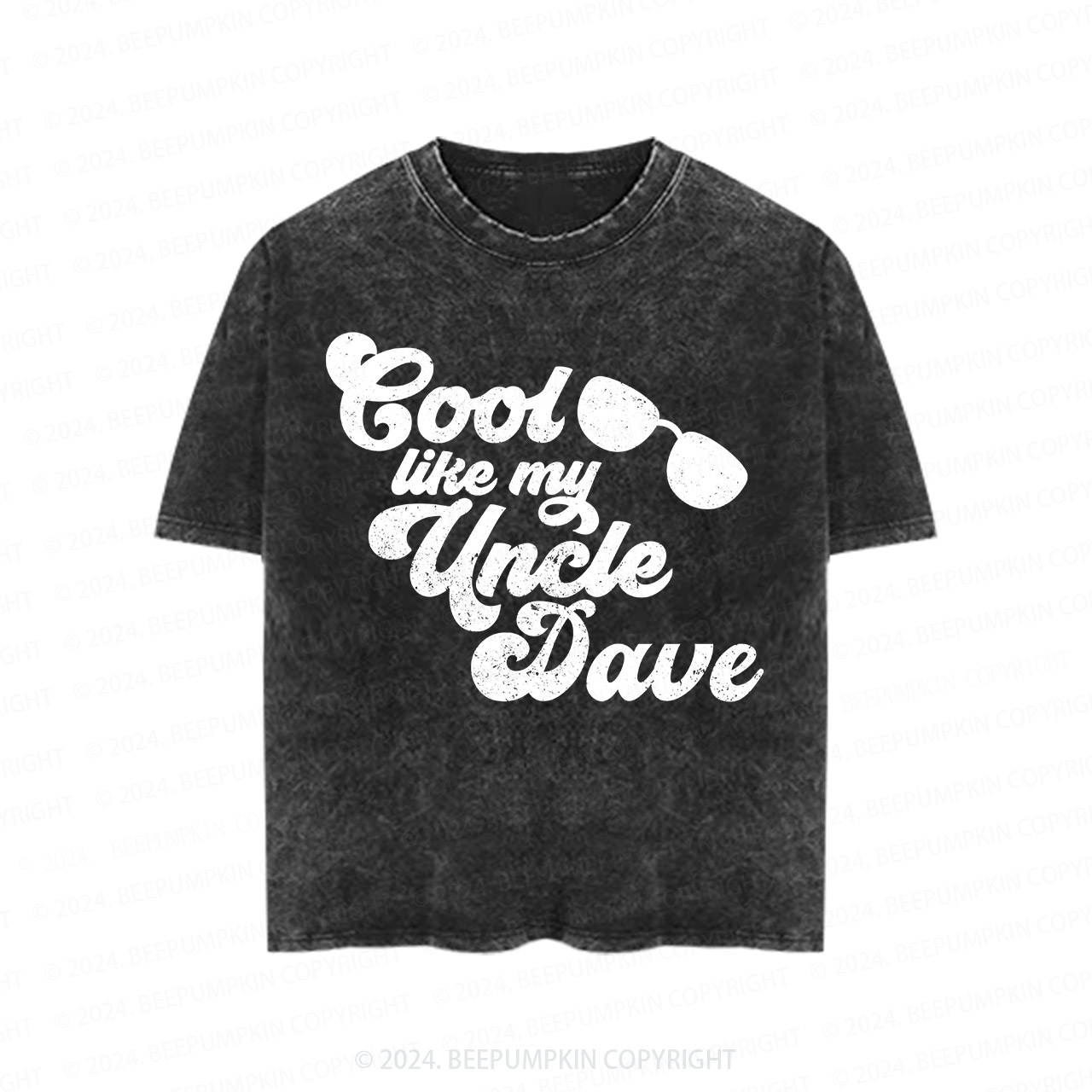 Personalized Cool Like My Uncle Toddler&Kids Washed Tees