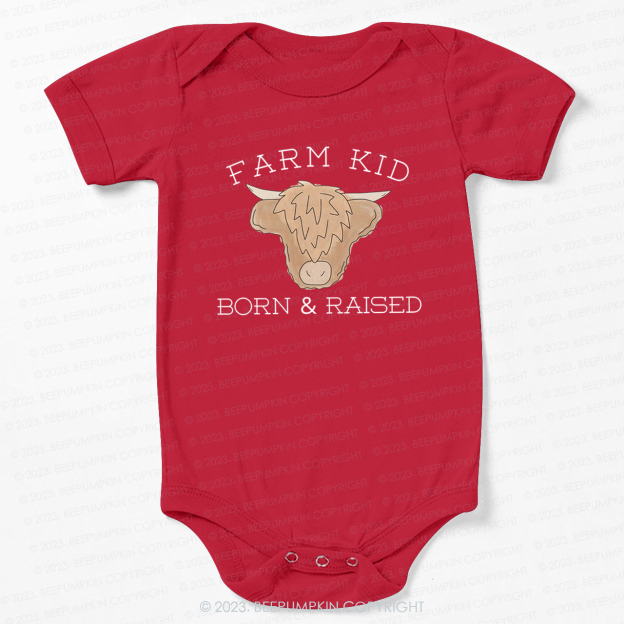 Farm Kid Born And Raised Bodysuit For Baby