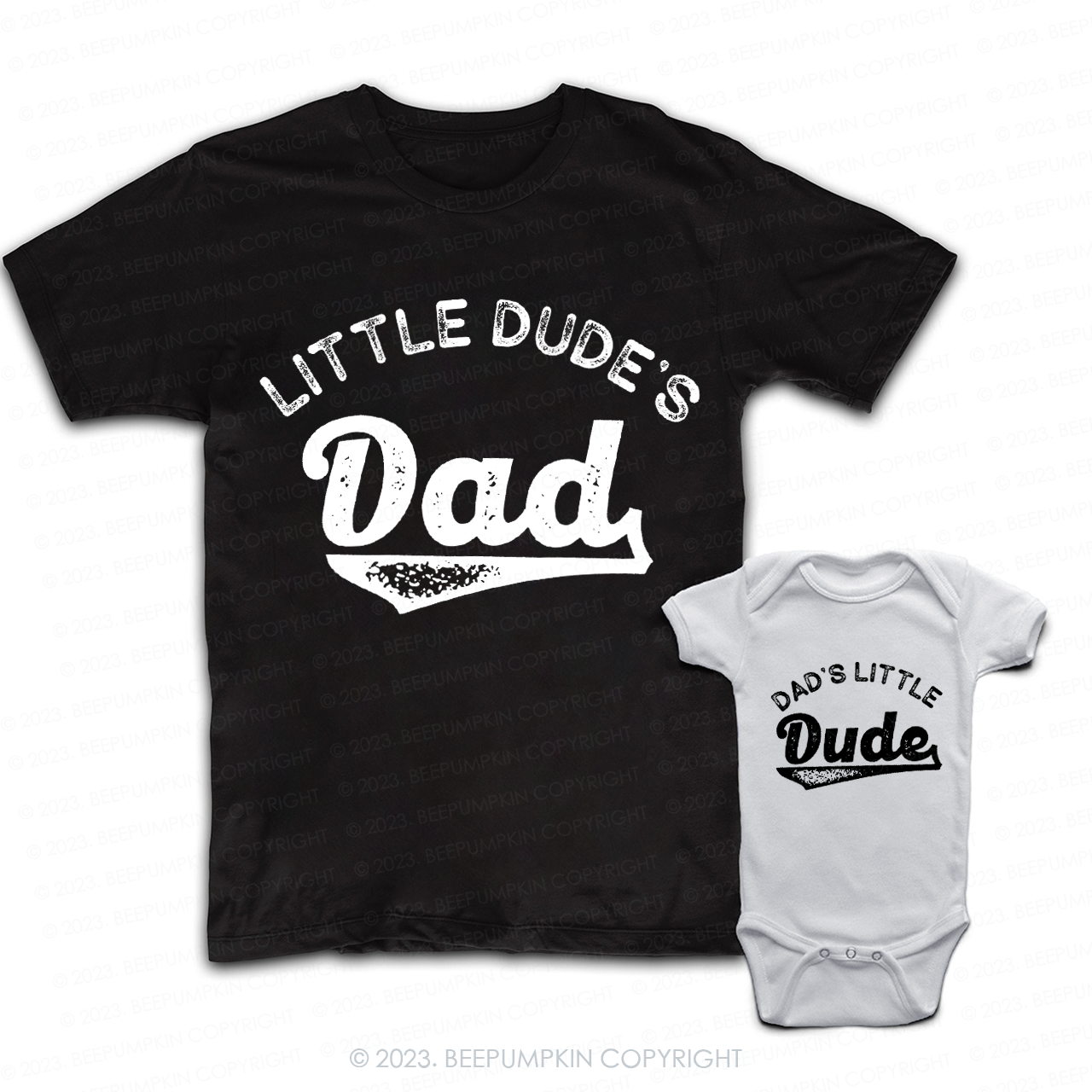 Dad's Little Dude Dad & Me Matching T-Shirts