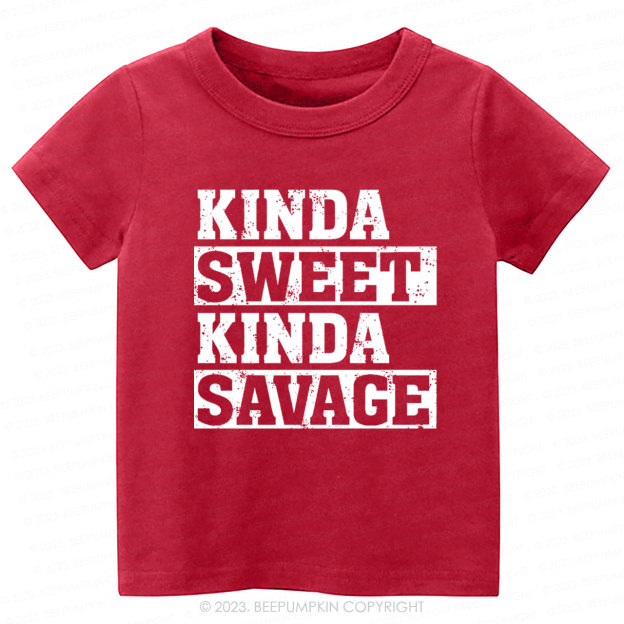Kinda Sweet Kinda Savage Kids Shirt