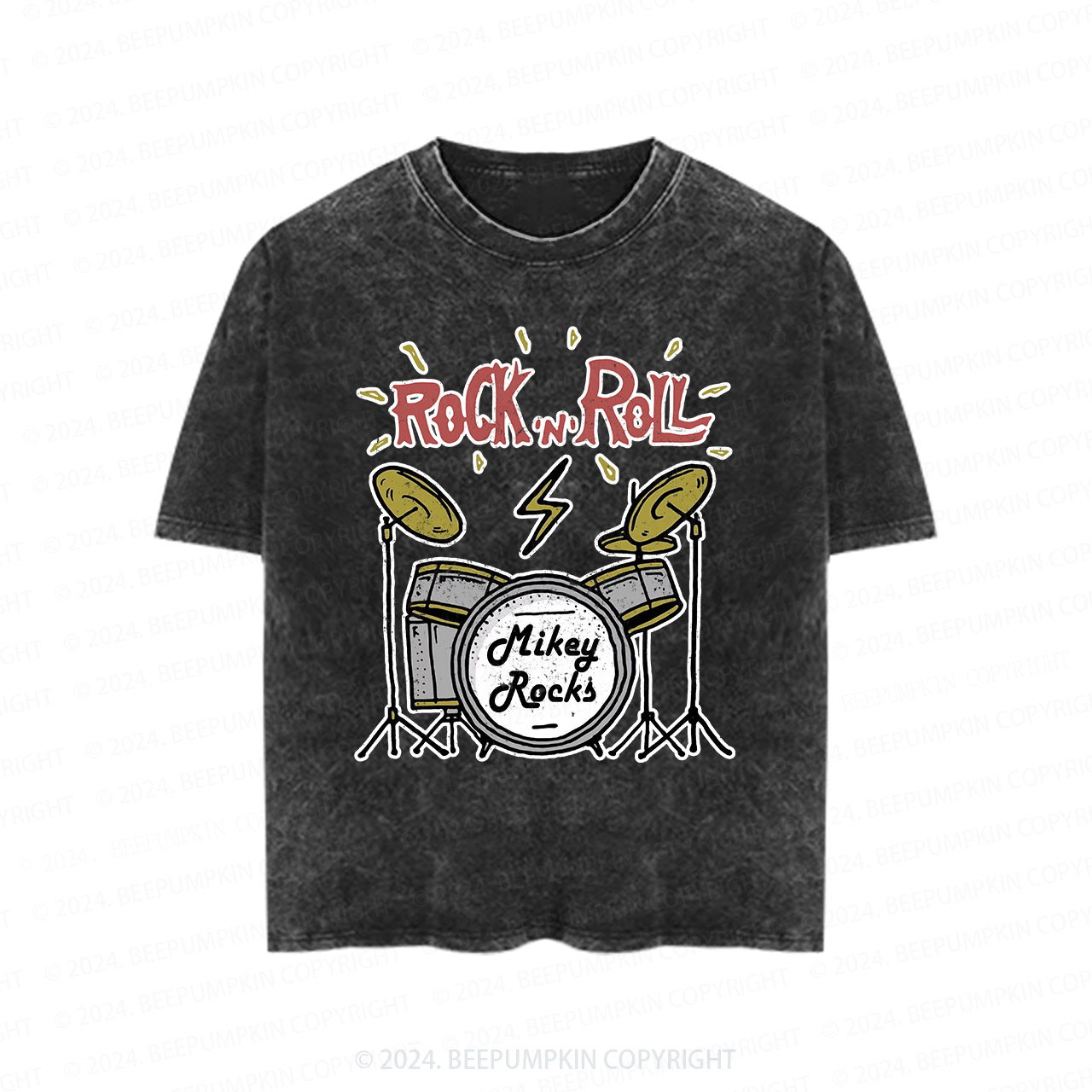 Rock 'n' Roll Future Music Rock Star Toddler&Kids Washed Tees         