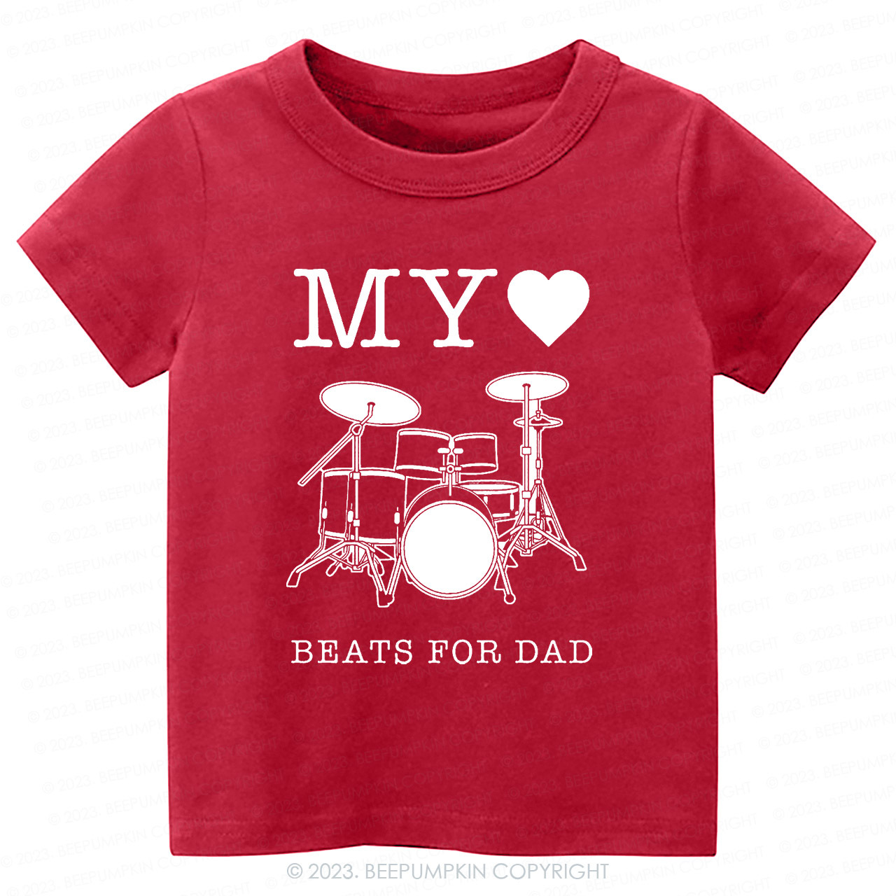 My Heart Beats For Dad Kids Shirt