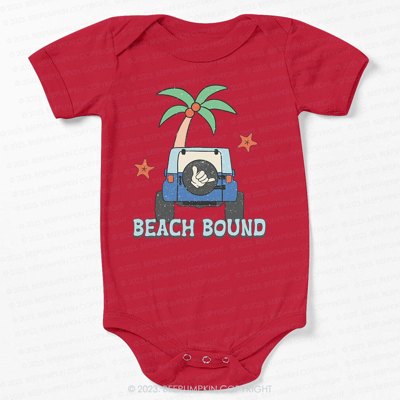 Beach Bound Car And Tree Bodysuit For Baby