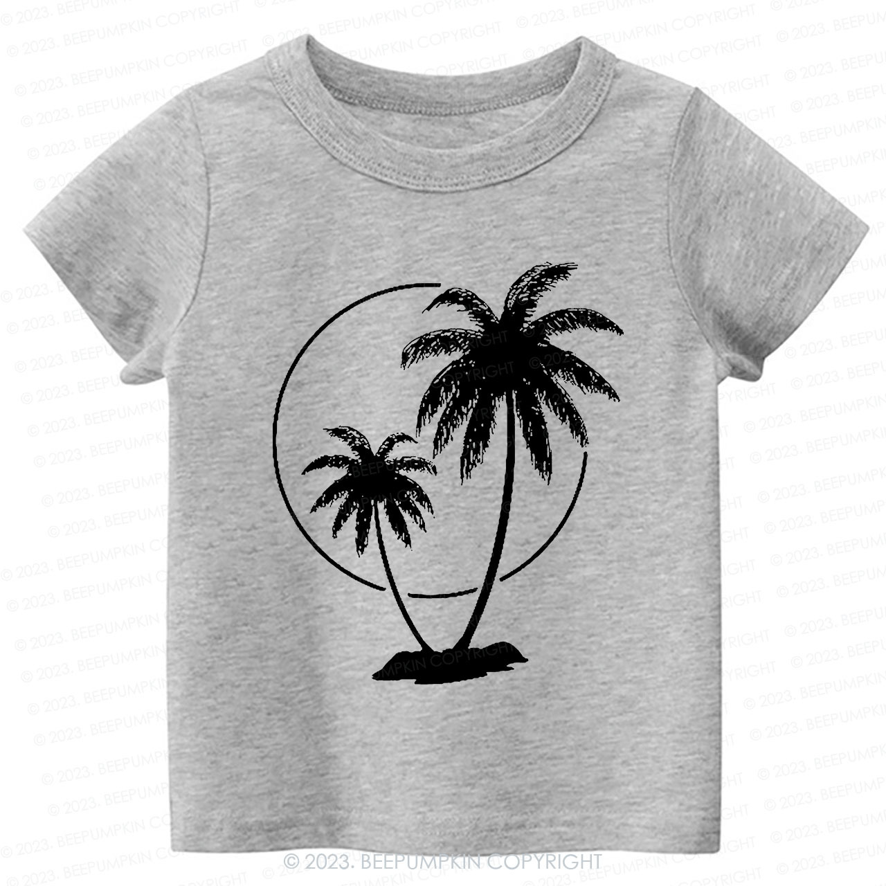 Palm Trees With Sun Kids Shirt