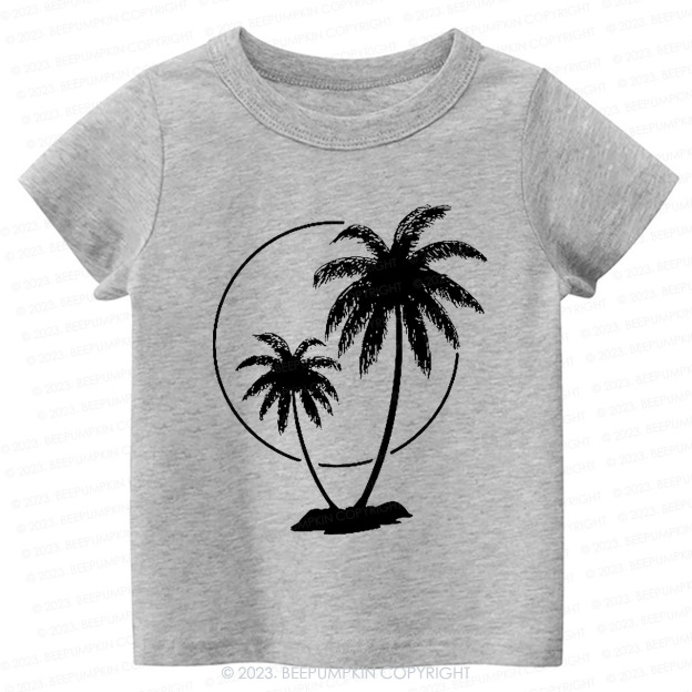 Palm Trees With Sun Kids Shirt
