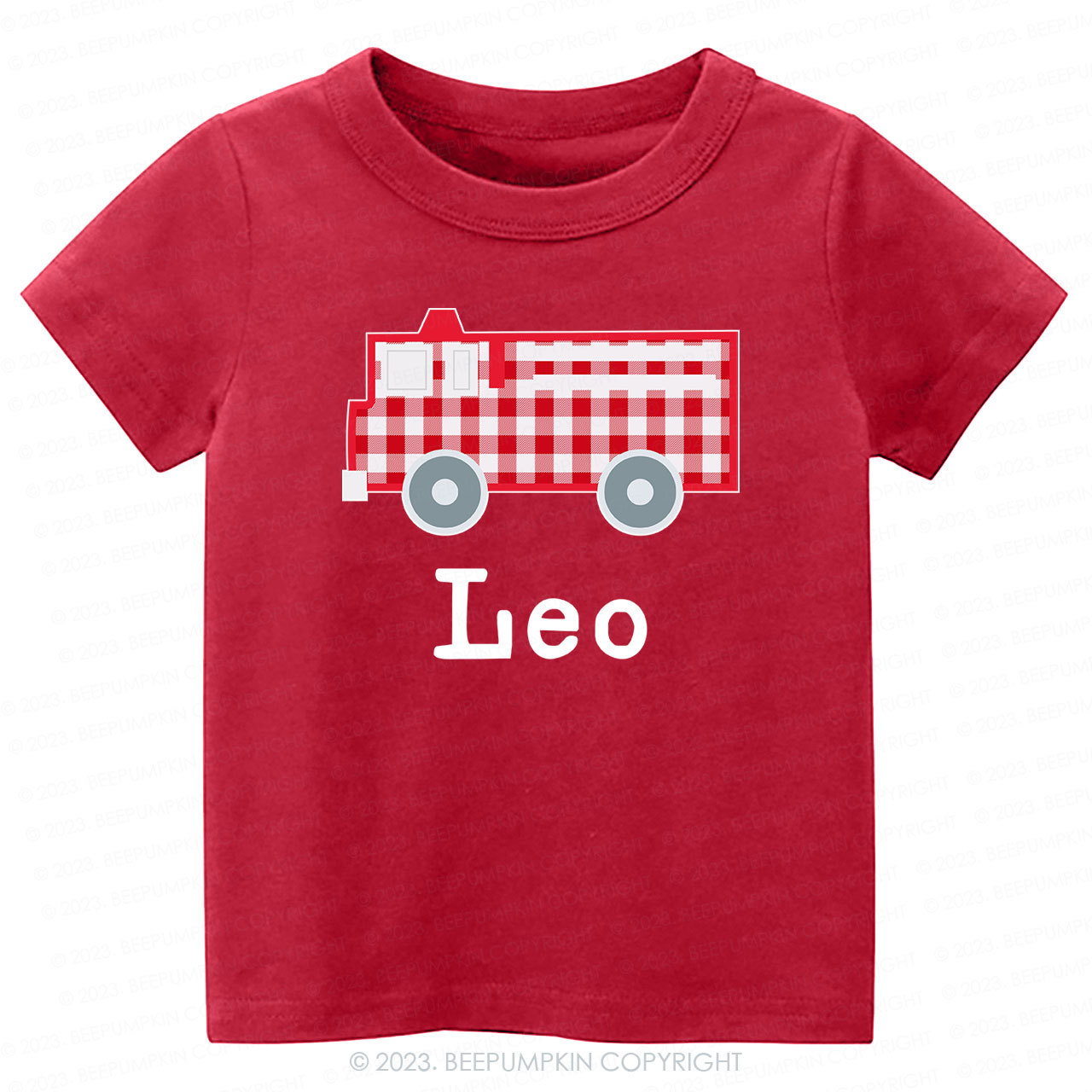 Personalized Fire Truck Shirt For Kids
