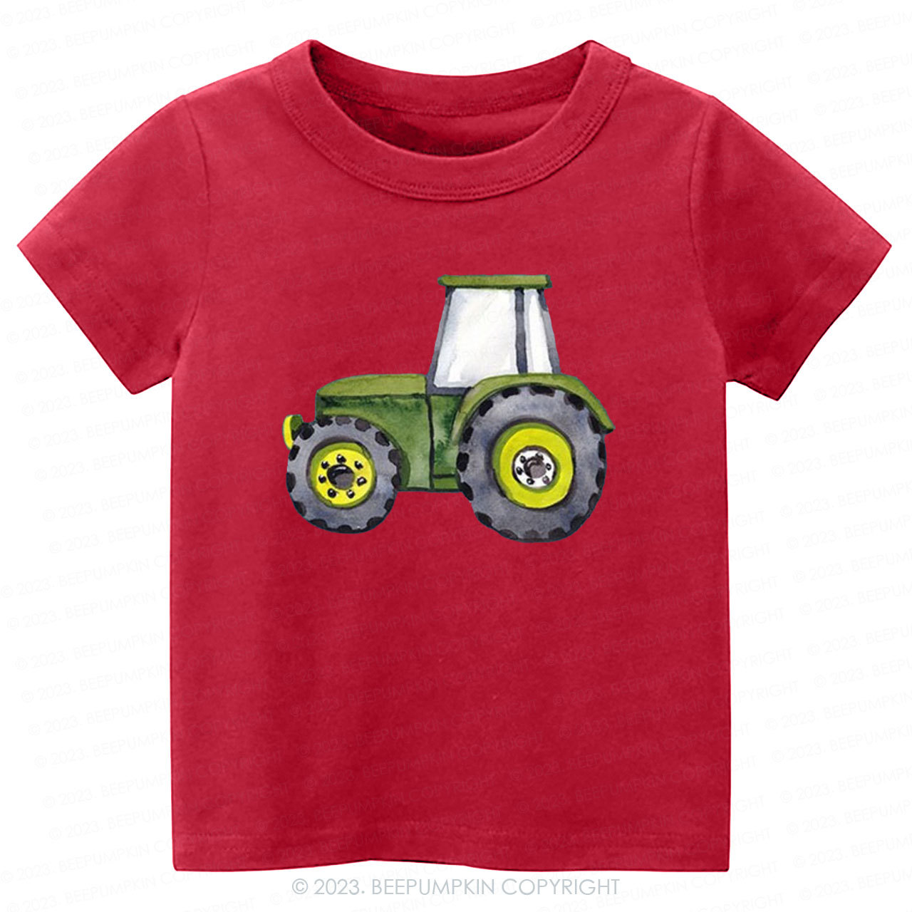 Cute Tractor Lover Shirt For Kids