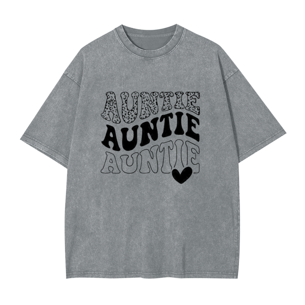  Cool Auntie leopard Aunt Washed Tees