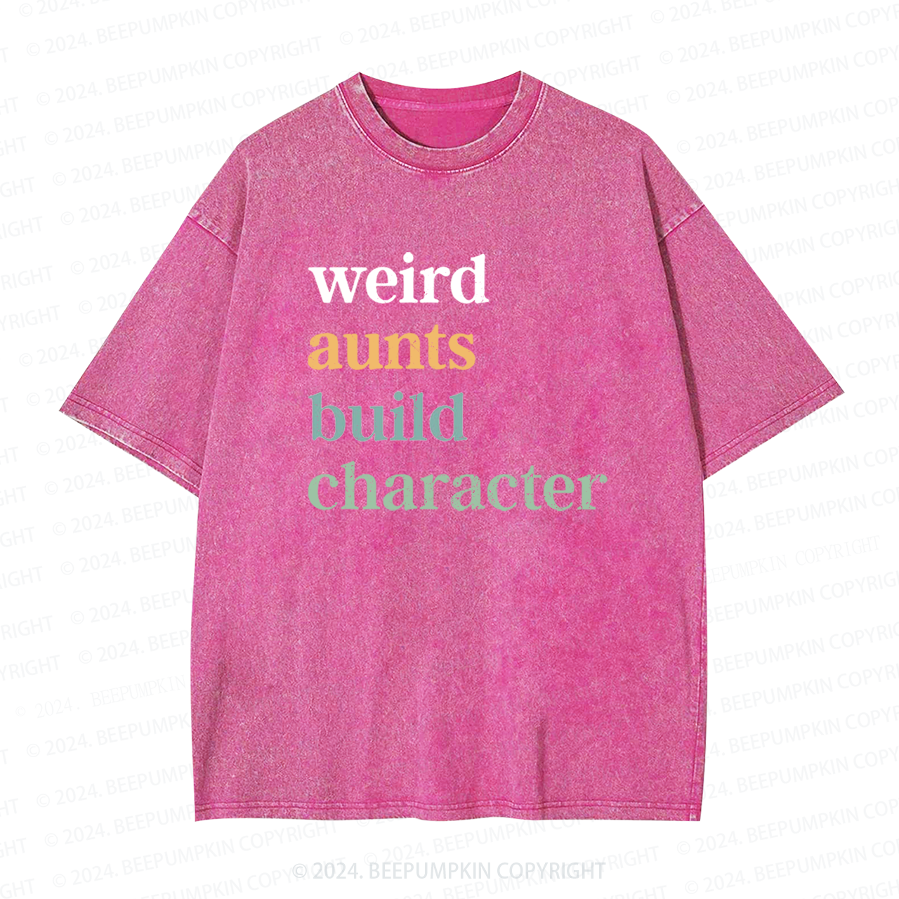 Weird Aunt Build Character Auntie Washed Tees