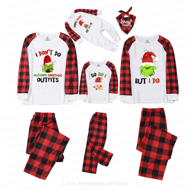Funny I Don't Do Matching Christmas Gnomes Family Matching Pajamas