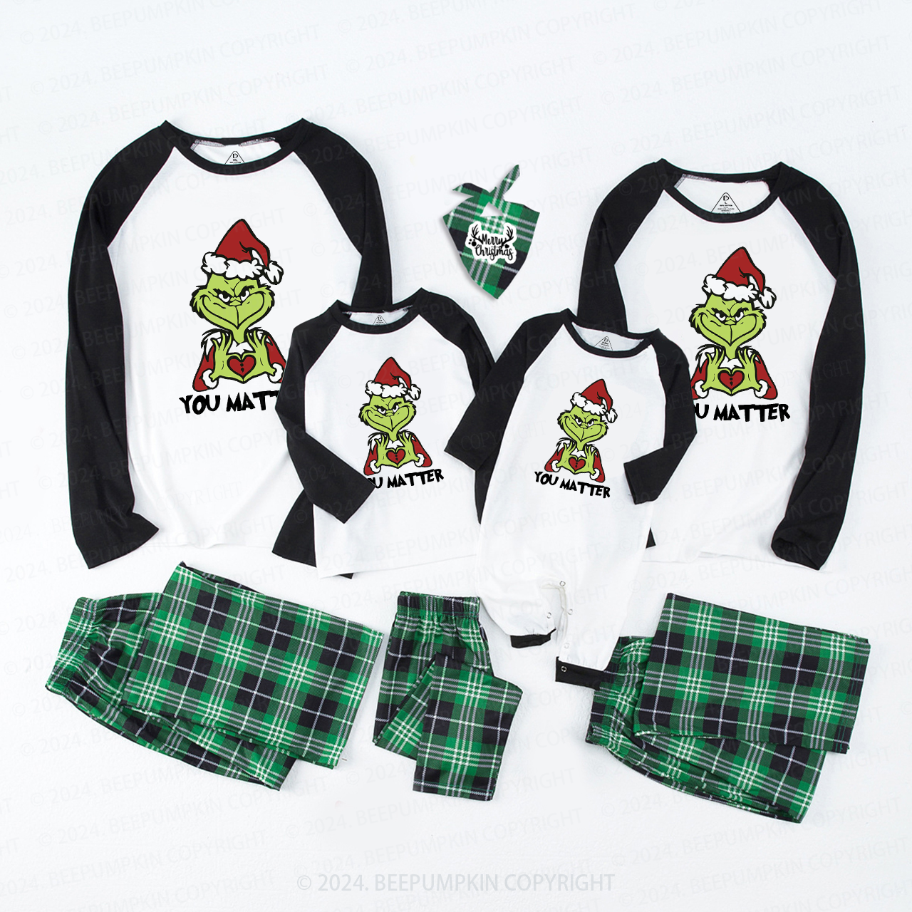 You Matter Grinch Christmas Family Matching Pajamas