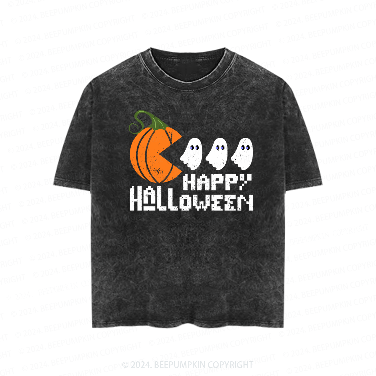 Spooky Season Halloween Ghost  Toddler&Kids Washed Tees           Sale-Beepumpkin™
