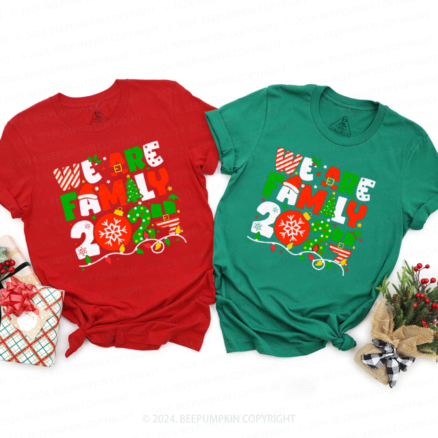We Are Family Christmas Family Matching T-Shirts