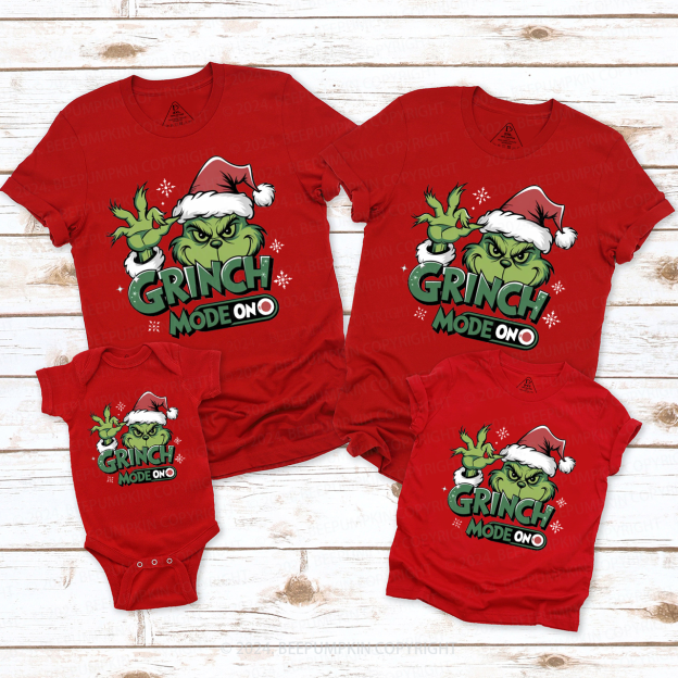 Christmas Mode On Family Matching T-Shirts Beepumpkin