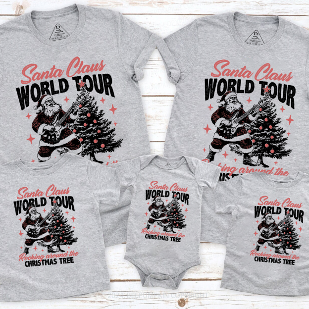 Santa Claus World Tour Family Matching T-Shirts Beepumpkin