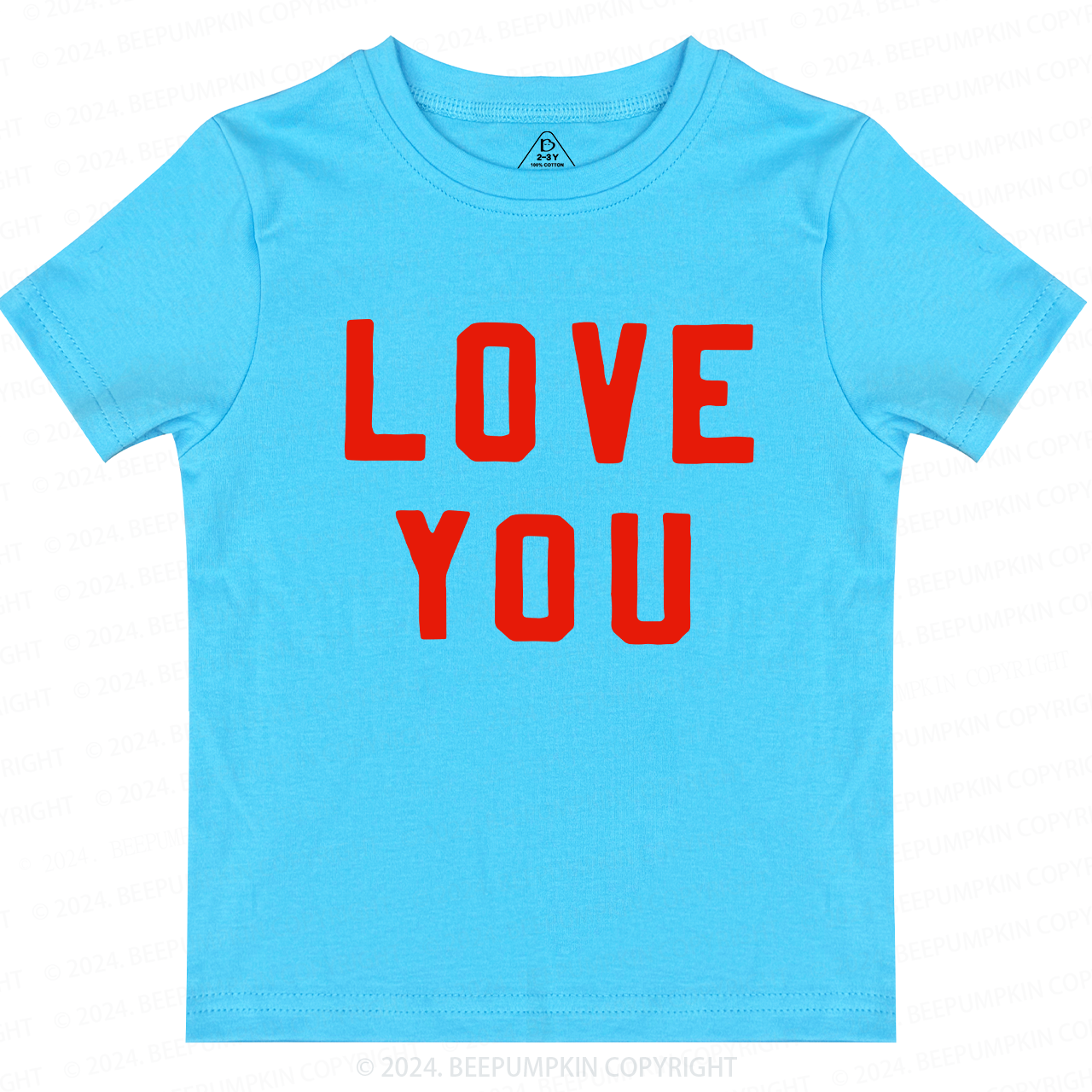 Love You Valentine Toddler&Kids Tees Beepumpkin