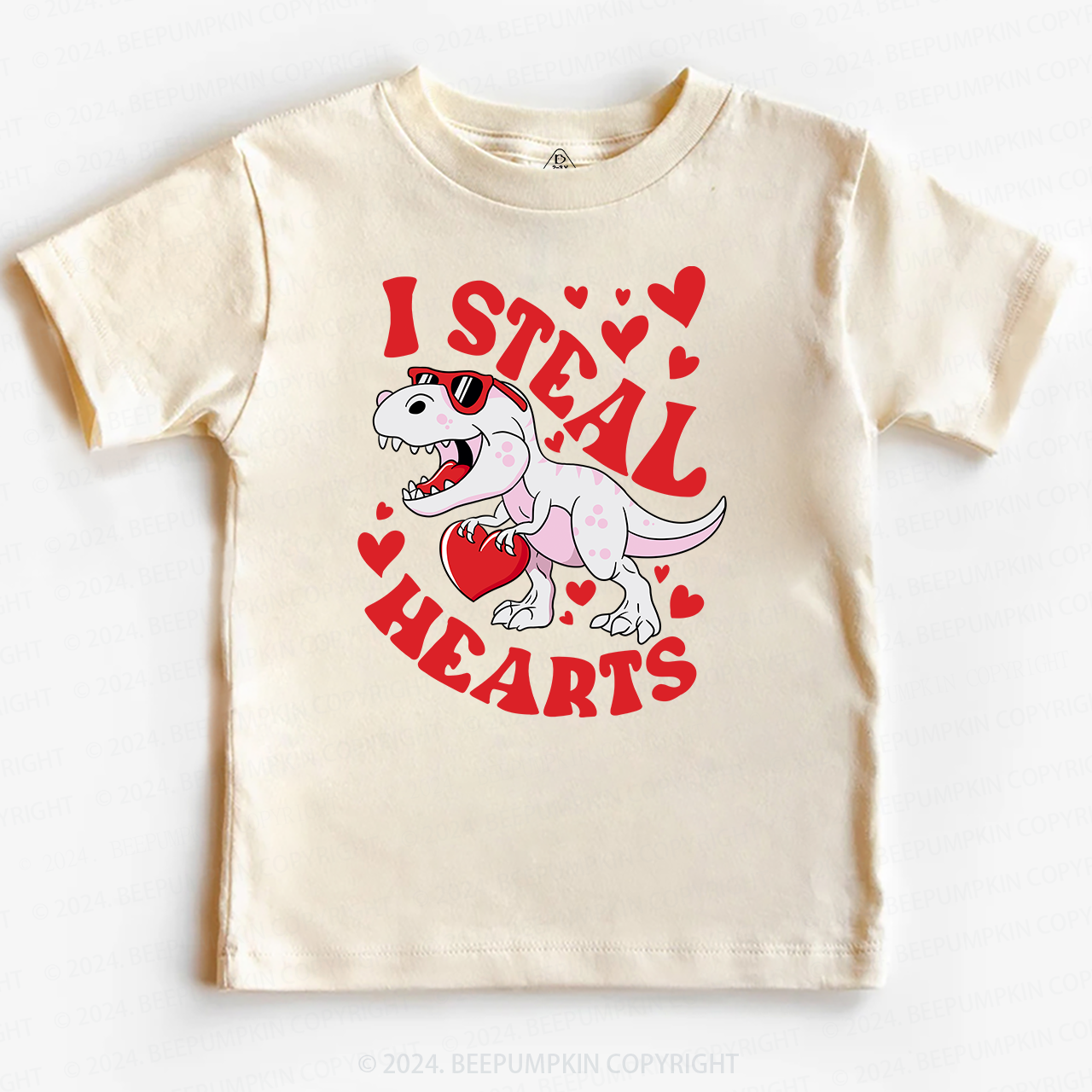 I Steal Hearts Valentine's Day Toddler&Kids Tees Beepumpkin