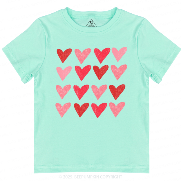 Heart Valentine's Day Toddler&Kid's Tees Beepumpkin