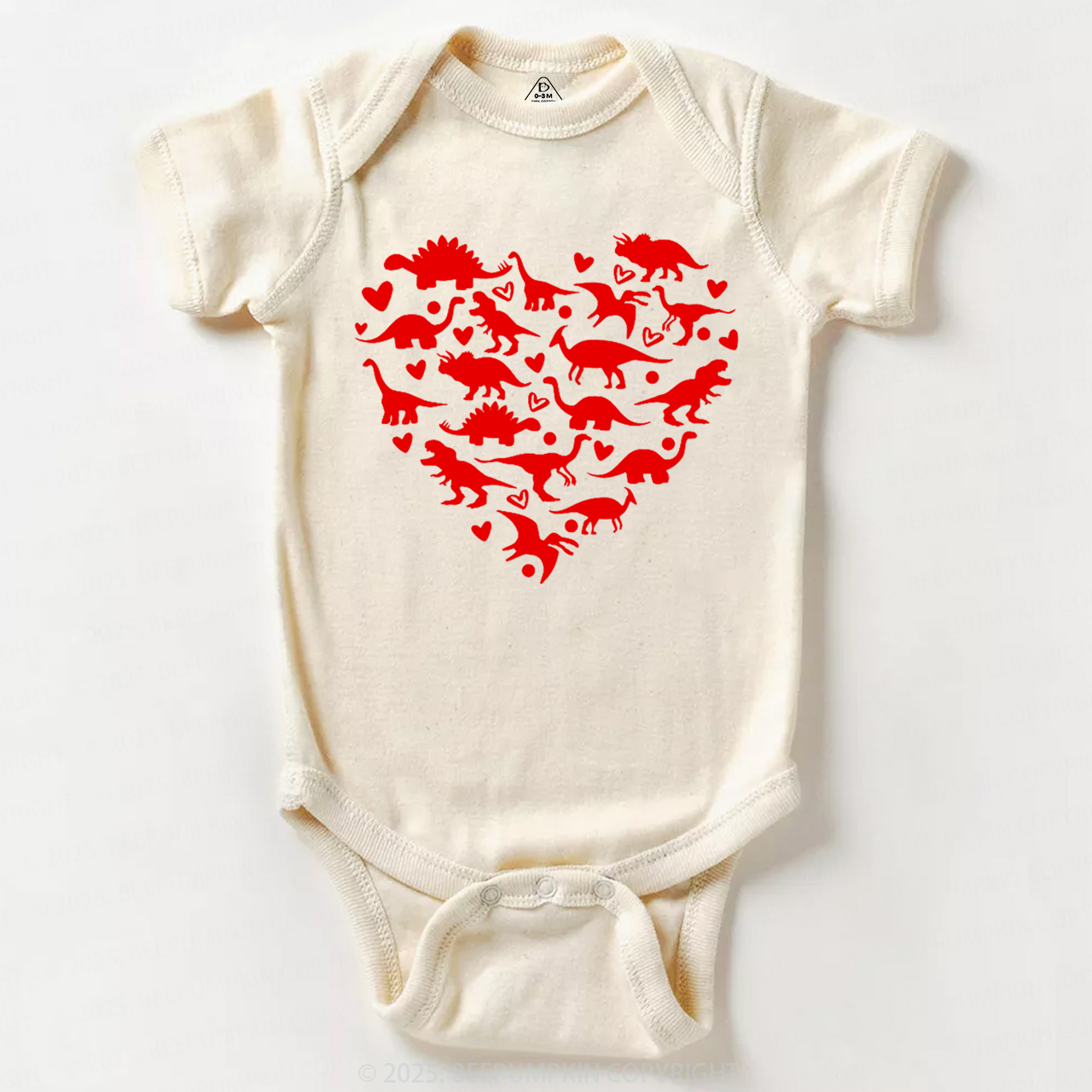 Dinosaur Valentine's Day Bodysuit Beepumpkin