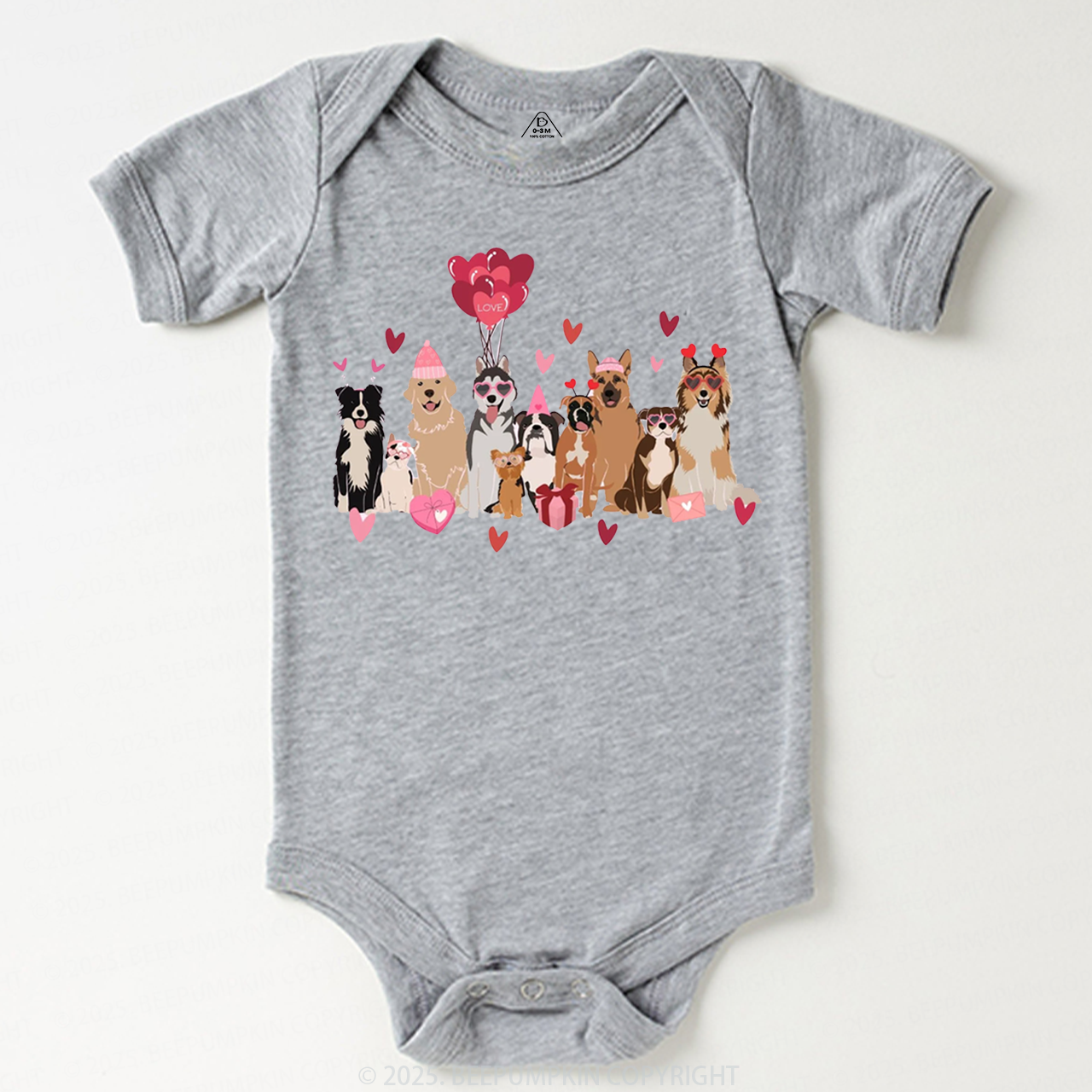 Dog Valentine's Day Bodysuit Beepumpkin