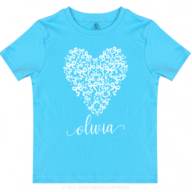 Personalized Name Butterfly Love Heart Toddler&Kid's Tees Beepumpkin