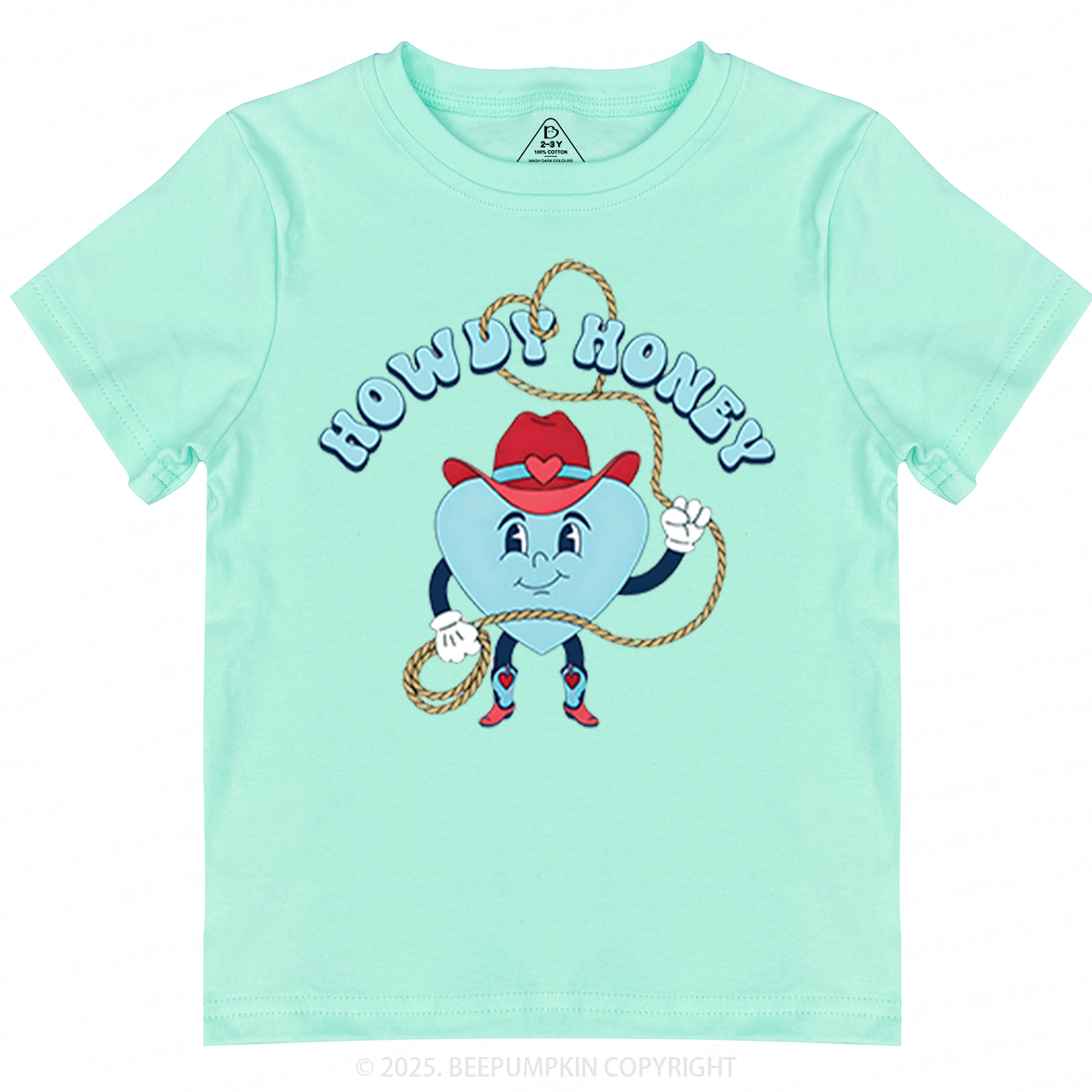 Howdy Honey Valentine's Day Toddler&Kid's Tees Beepumpkin